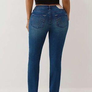 True Religion Women's Dark Blue Straight Jeans